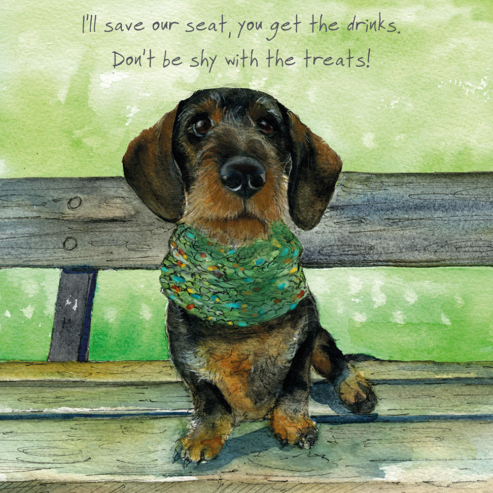 Wirehaired Dachshund Little Dog Laughed Greeting Card Cards